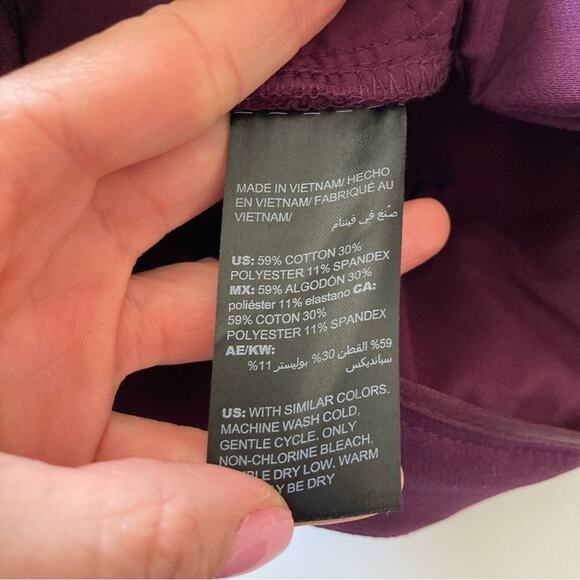 White House Black Market Slim Ankle Pants Purple Women's Size 4 - Picture 6 of 10